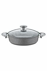 Oms 30 Cm Granit Kısa Tencere Gri 3310