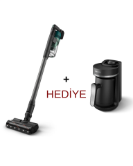 Philips Dikey Şarjlı Süpürge XC6456/10 Kahve Makinesi Hediye HDA150/61