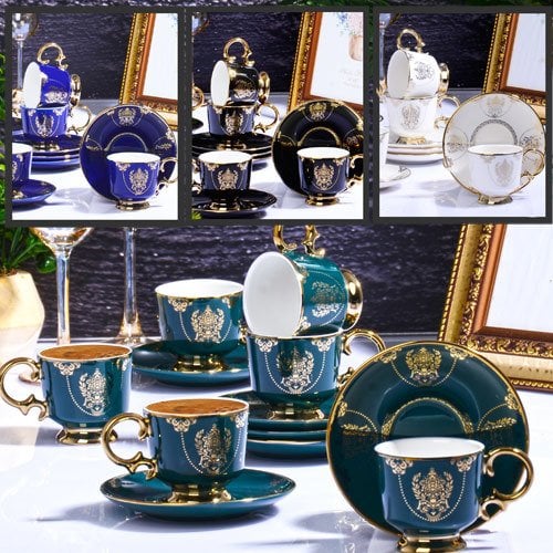 Kosova Kahve Fincan Takımı 6 Lı Ayaklı Renkli İST-71