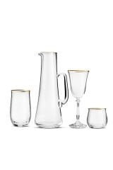 Evaliza 37 Parça Crystalite Bardak Takımı Gold