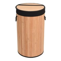 Sever Bambu Çamaşır Sepeti Yuvarlak Naturel 33917