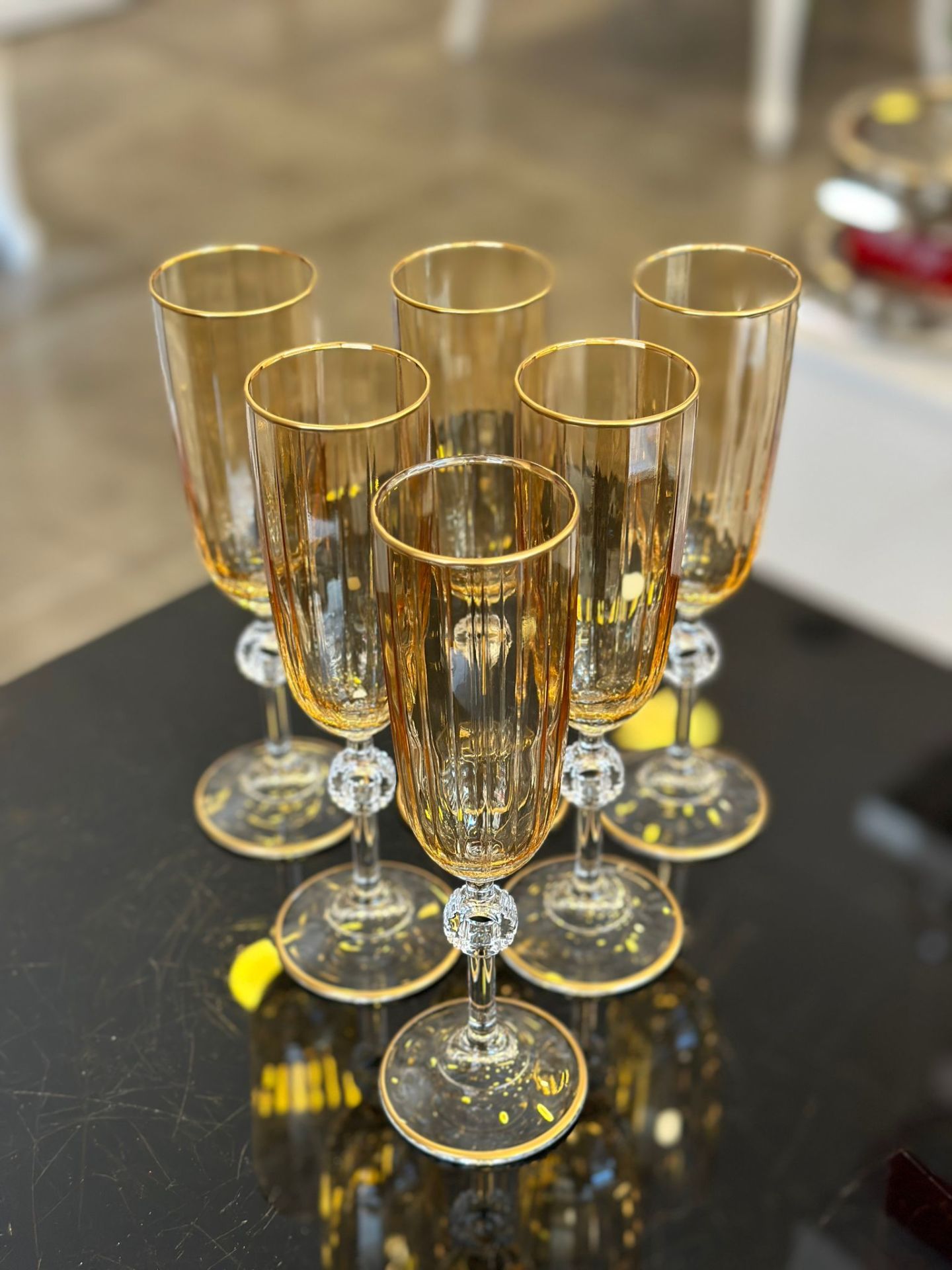 Kcd Kahve Yanı Bardak Sarı Mat Altın 6 lı 440313-3835s