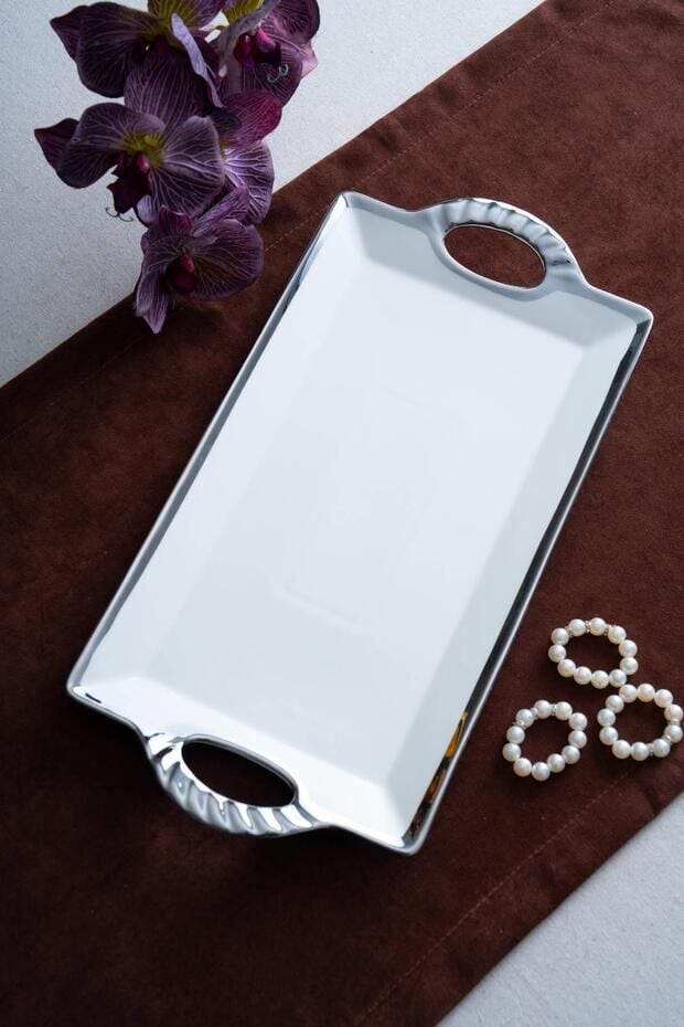 Acar Tepsi Porselen Arven Silver KAI-07672