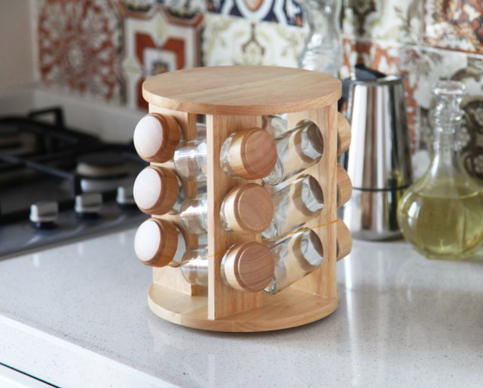 Gönül Baharat Seti 12 Li Ahşap Askılı Dönen G2927