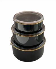 Kosova Saklama Kabı Emaye 3 Lü Siyah 1337-1