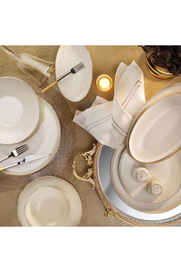 Aryıldız 30 Parça Elif Aria Yemek Takımı Gold AR4050378