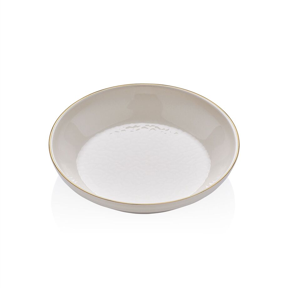 Glore İstanbul Krem Çukur Tabak 6 Lı 18 Cm