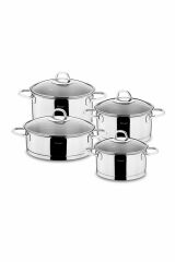 Hisar 8 Parça Rio Metal Tencere Seti Z-Cam Kapak