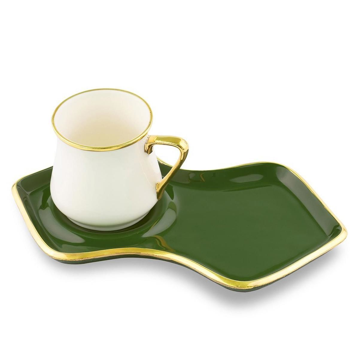 Glore Kahve Takımı 2 Li Mekik Yeşil 17102