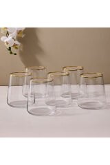 Sandro Moreno Dolce Vita Su Bardağı 6 Lı 380 Ml Altın File