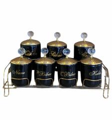 Çiftçiler Baharat Seti 7 Li Metal Standlı Ahenk
