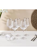 Sandro Moreno Dolce Vita Ayaklı Kadeh 6 Lı 390 Ml Platin