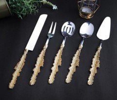 Roy King Servis Seti Tüy 5 Parça Altın EYM 001