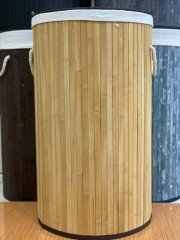 Sever Bambu Çamaşır Sepeti Yuvarlak 33125 Naturel