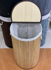 Sever Bambu Çamaşır Sepeti Yuvarlak 33125 Naturel