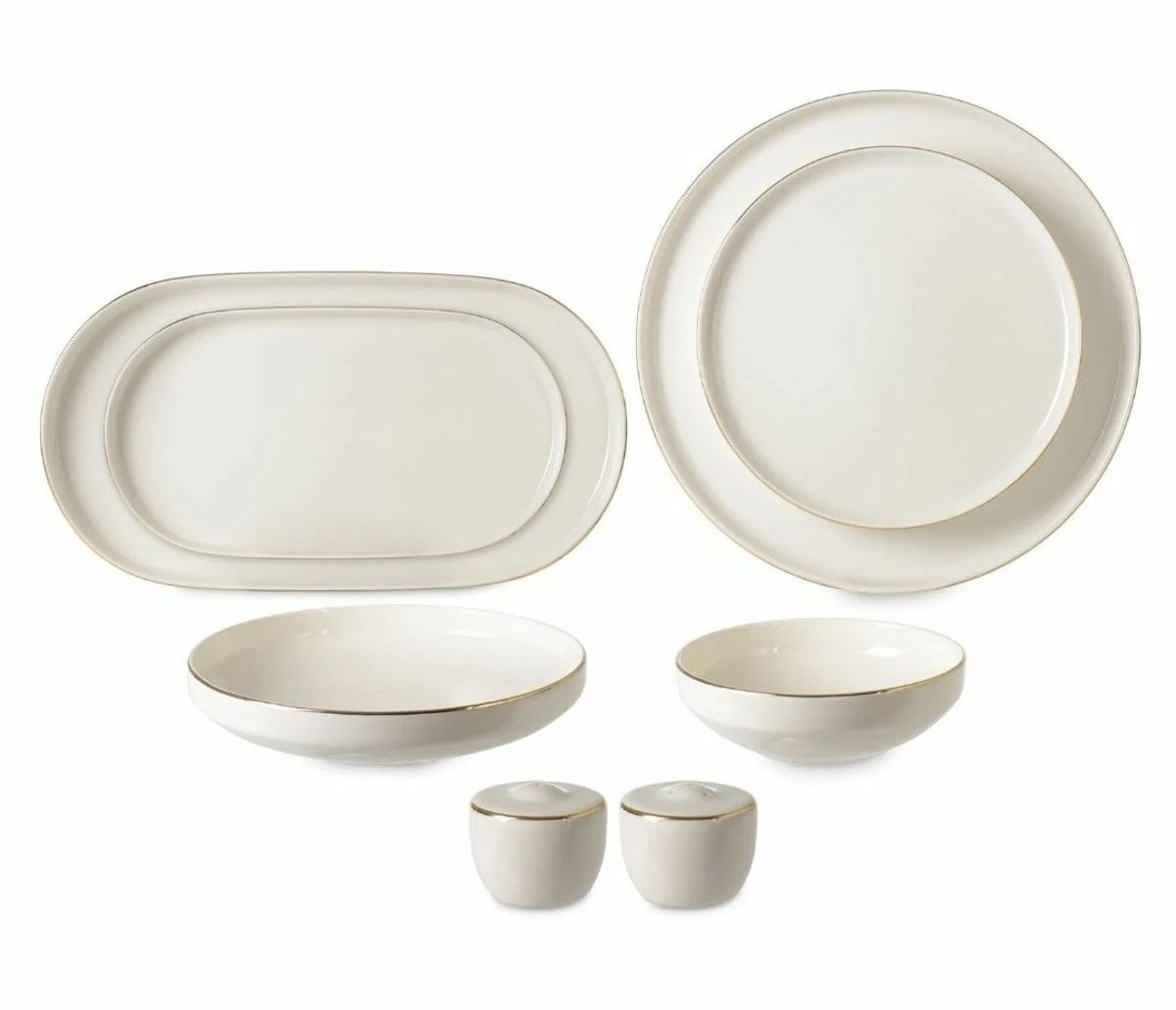 İpek Porselen 55 Parça Toledo Altın Yemek Takımı IPF987AY