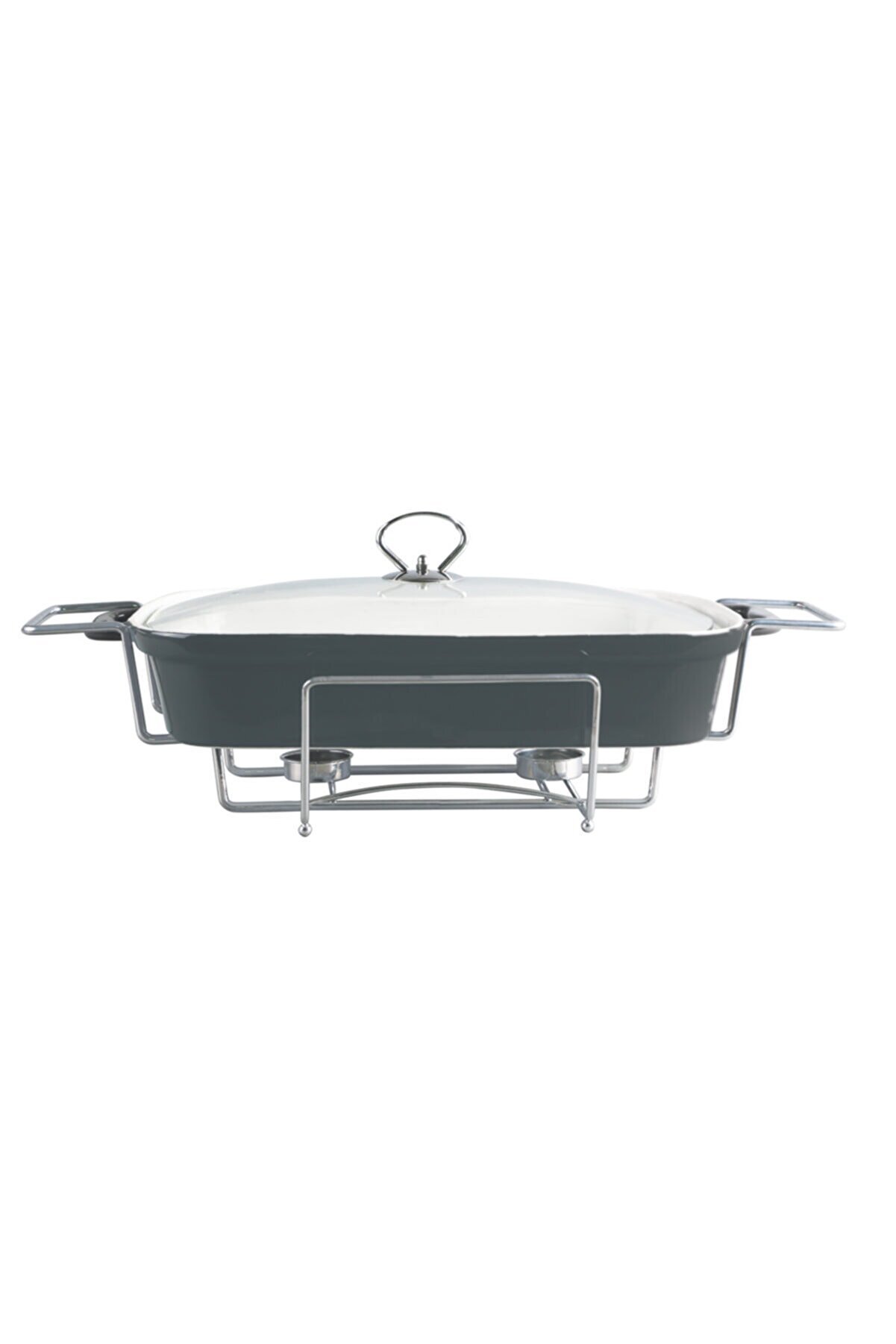 Lotus Fırın Kabı Dikdörtgen Standlı 42 Cm Silver 5560/16.5B