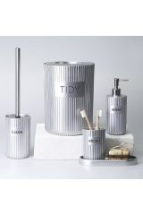 Selim Grooved Banyo Seti Gümüş 175GMS15RS