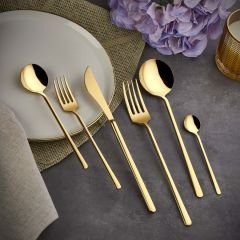 Arow 36 Parça Milano Lüx Çatal Kaşık Bıçak Seti Gold Tr-3701-G