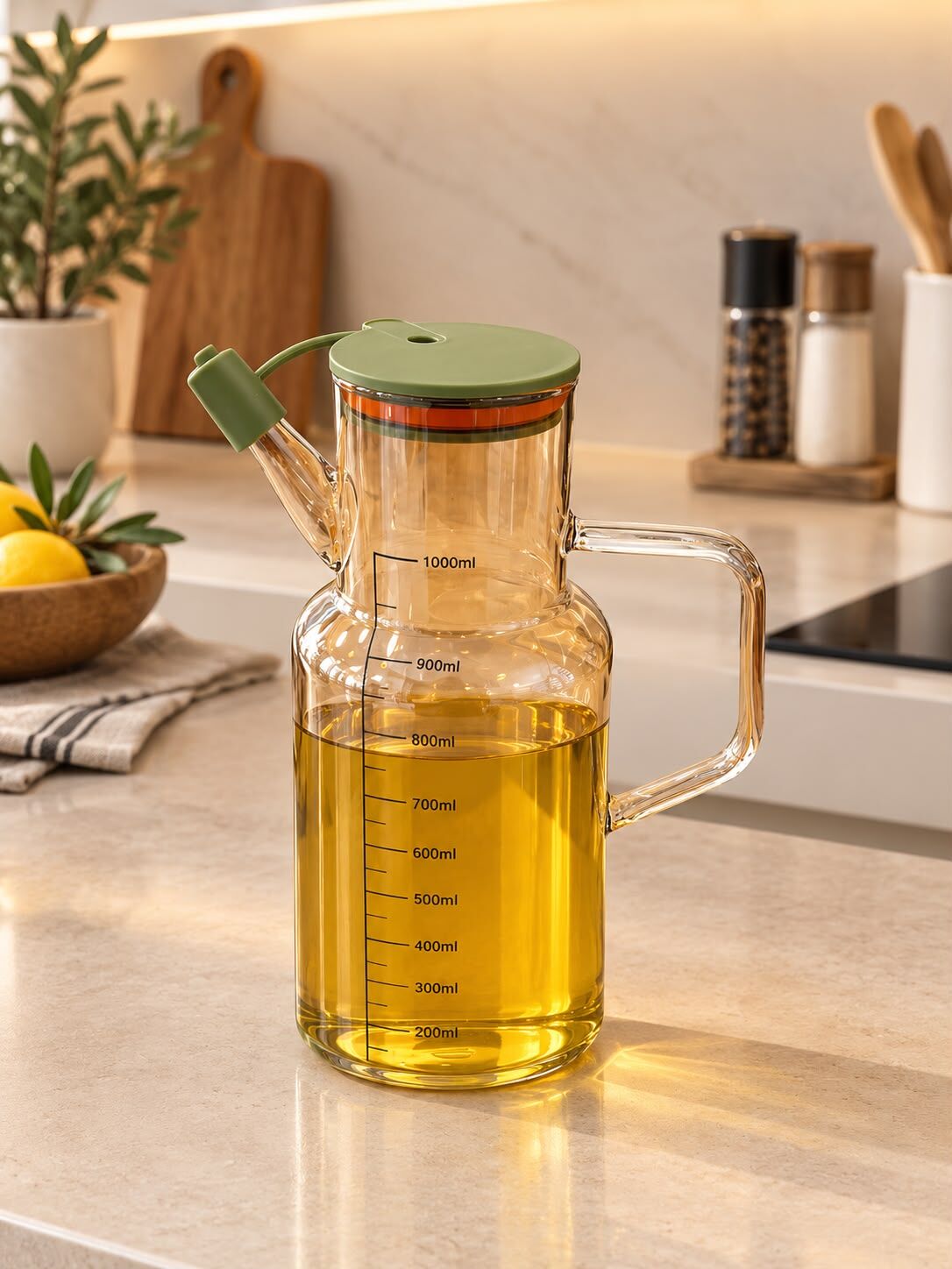 Arow Yağdanlık Mono Cam Amber Yeşil 1000 ml TR-7969