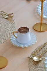 Glore Kahve Takımı 6 lı Marche Altın 83490