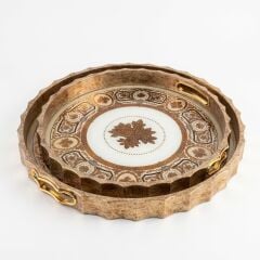 Arow Tepsi 2 li İtalyan Desenli Gold TR-7359