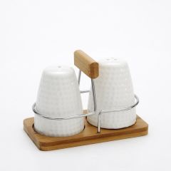 Fame Kitchen Tuzluk & Biberlik Seti 2'Li Bambu Standlı