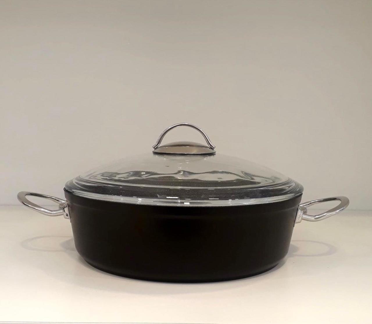 Oms 26 Cm Granit Kısa Tencere Metal Kulp 3310