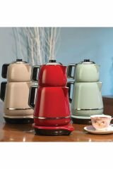 Korkmaz A332 Demiks Çay Makinesi Kırmızı-Krom