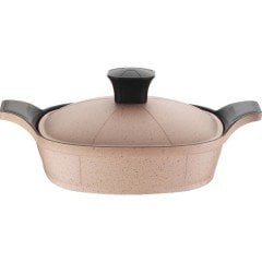 Kütahya Porselen Quadro 7 Parça Bej Döküm Tencere Seti