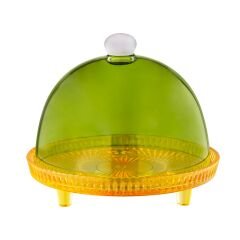 Glore Kek Standı Lulu Kristal Sarı Yeşil Kapaklı 83700