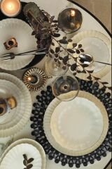 Kütahya Porselen Bone Luz Platin 52 Parça Yemek Takımı  BNLZF52YT220