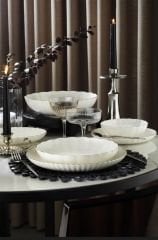 Kütahya Porselen Bone Luz Platin 52 Parça Yemek Takımı  BNLZF52YT220
