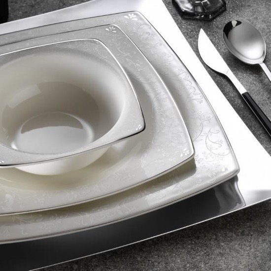Kütahya Porselen Bone Mare Platin 10748 Yemek Takımı