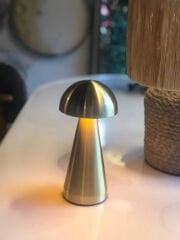 Mien Dokunmatik Ledli Şarjlı Gold Abajur 21cm Mien-1054