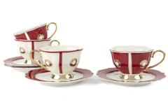 Mikasa Moor Bahia 4'lü Kırmızı Çay Fincanı Seti 366728