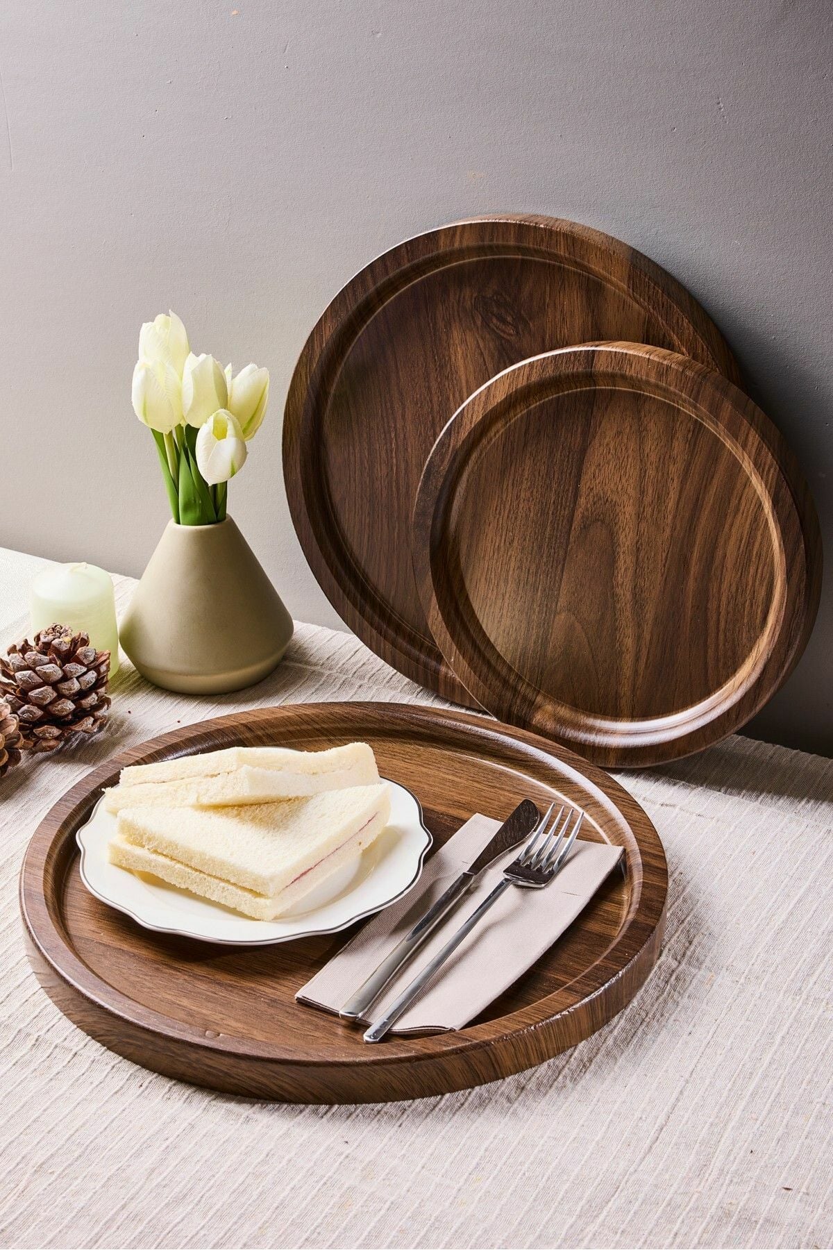 Perotti Ahşap Tepsi 3 Lü Donato Natural 16600