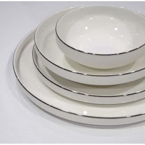 Arow 24 Parça Pink More Yaldızlı Yemek Takımı TR-2559