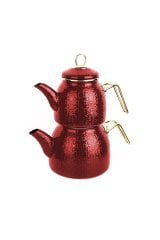 Bambum Crystal Selectıon Emaye Çaydanlık Takımı Kırmızı