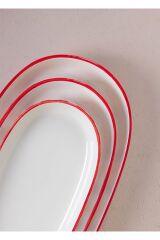 The Mia Servis Tabağı 2 Li Joy 17X30 Cm Renkli Oval JOY0004