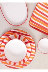 The Mia Servis Tabağı 2 Li Joy 17X30 Cm Renkli Oval JOY0004