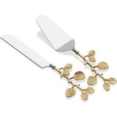 Lamedore Mınık Yaprak Desenli 2 Li Kek Seti Gold 7410C