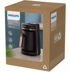 Philips Yeni 5000 Serisi Siyah/Bakır Türk Kahve Makinesi HDA150/60