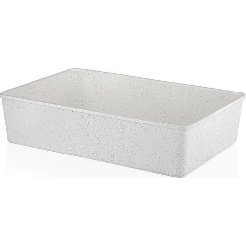 Taç 34 Cm Stove Döküm Kare Fırın Tepsi Beyaz 7832