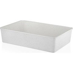 Taç 34 Cm Stove Döküm Kare Fırın Tepsi Beyaz 7832