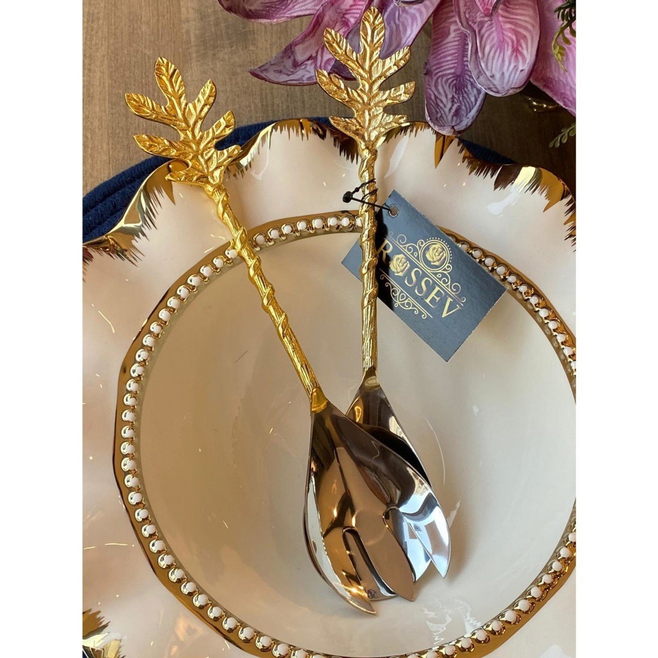 Lamedore Katre 2 Li Salata Servis Seti Altın 4811GS