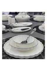 Mien 29 Parça Porselen Yemek Takımı Platin 24S02