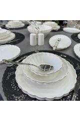 Mien 29 Parça Porselen Yemek Takımı Platin 24S02