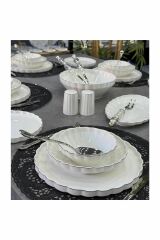 Mien 29 Parça Porselen Yemek Takımı Platin 24S02