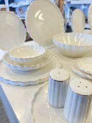 Mien 29 Parça Porselen Yemek Takımı Gold 24S01